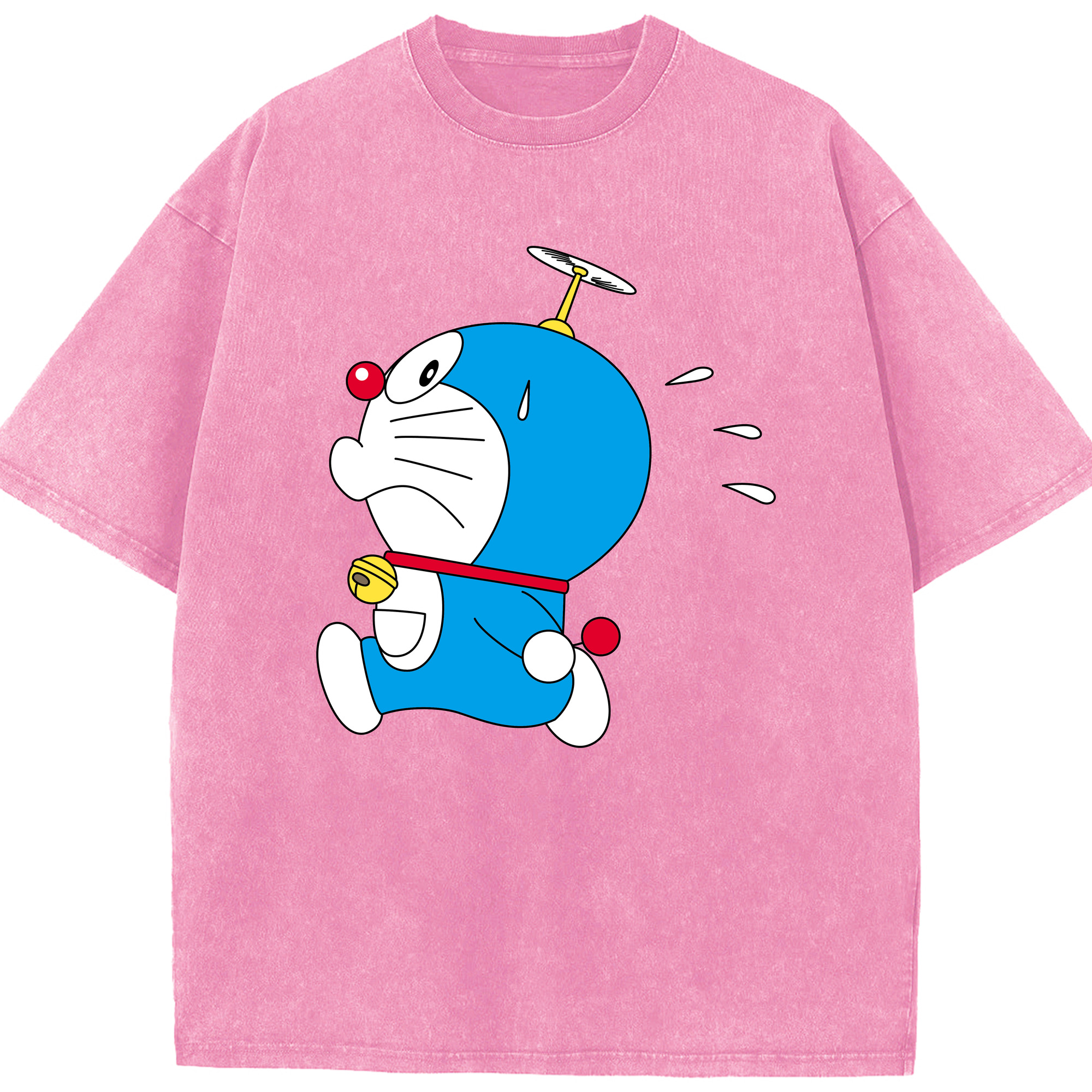 （画像用） ドラえもん Doraemon 綿100% ヴィンテージ風 半袖Tシャツ（フロントプリント）